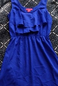 Royal blue ruffle dress